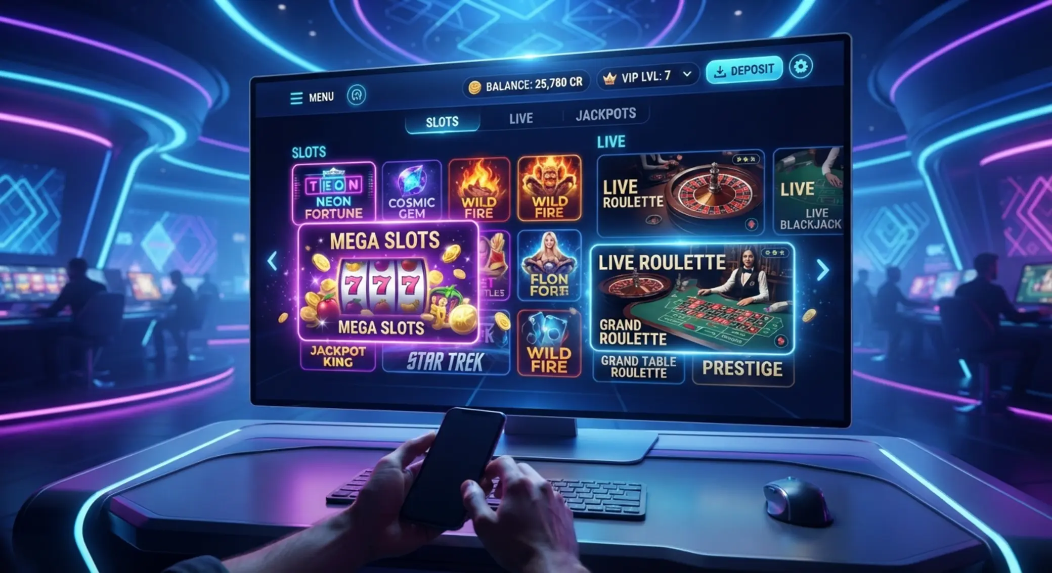 Lobby gier online ze slotami i ruletką